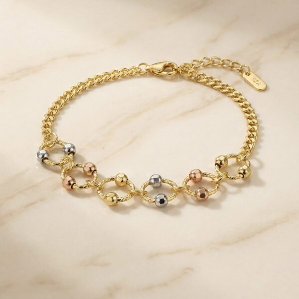 Pulsera Tres Oros en Rodio ZPUC03-36