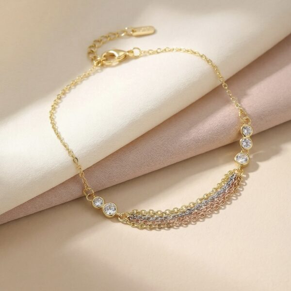 Pulsera Tres Oros en Rodio ZPUC03-37