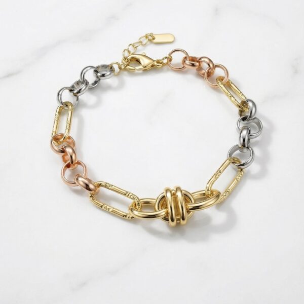 Pulsera Tres Oros en Rodio ZPUC03-39