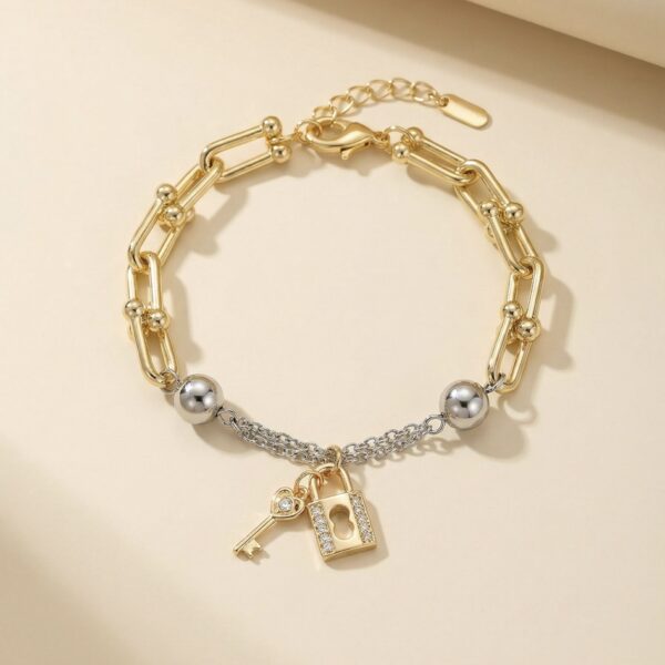 Pulsera Tres Oros en Rodio ZPUC03-40