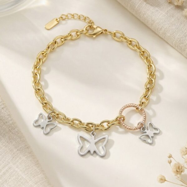 Pulsera Tres Oros en Rodio ZPUC03-43