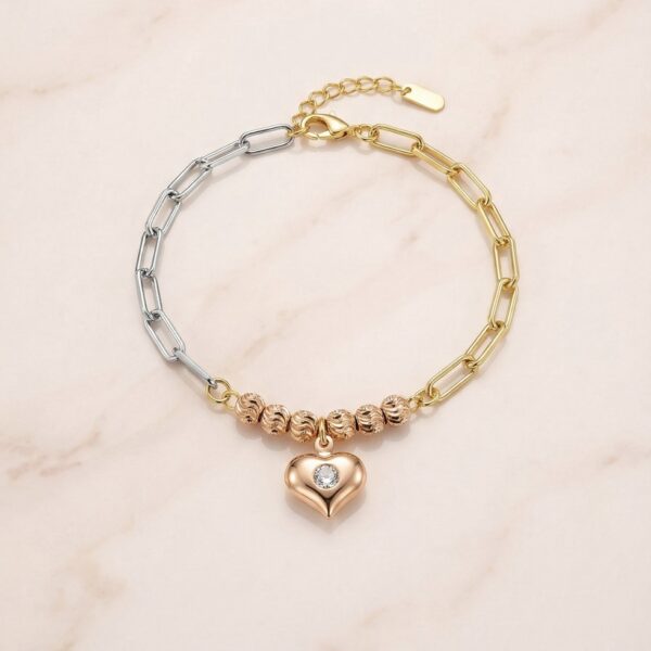 Pulsera Tres Oros en Rodio ZPUC03-44