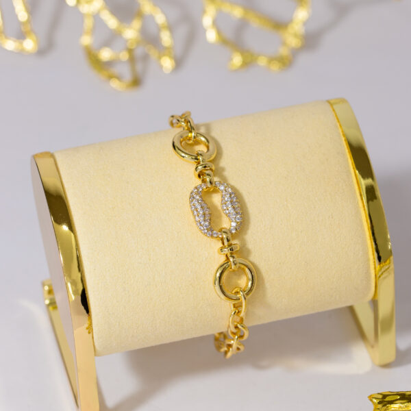 Pulsera Dorada en Rodio ZPUC03-48