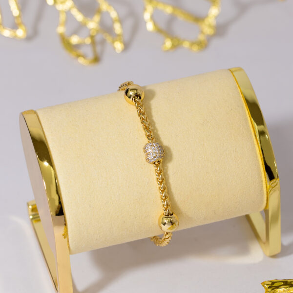 Pulsera Dorada en Rodio ZPUC03-49