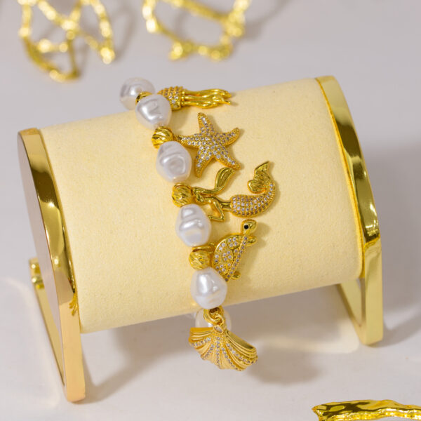 Pulsera Dorada en Rodio ZPUC04-03