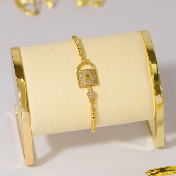 Pulsera Dorada en Rodio ZPUC04-08