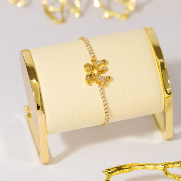 Pulsera Dorada en Rodio ZPUC04-25