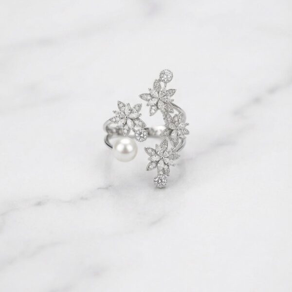 Anillo plateado Lumé