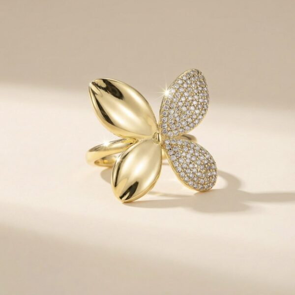 Anillo dorado Marfil