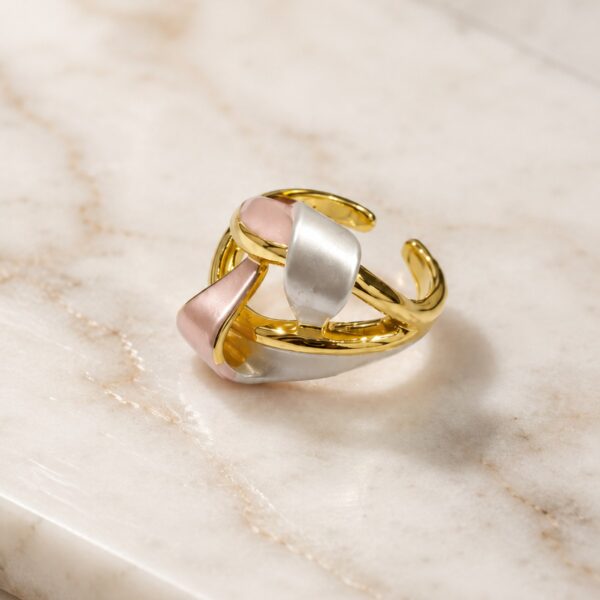 Anillo dorado Siena Rosa