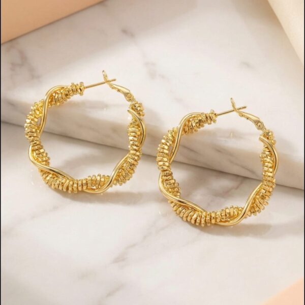 Aretes dorados Thalía