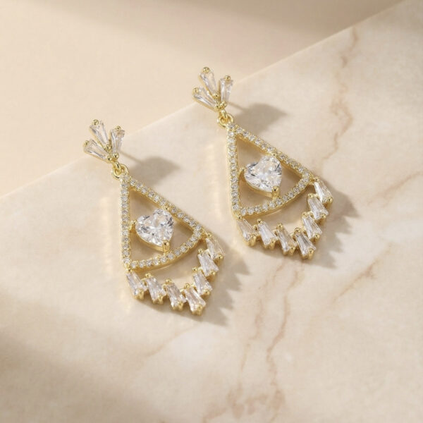 Aretes dorados Camelia