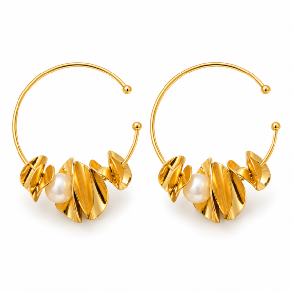 Aretes dorados Amapola de ZYRAL - foto 3