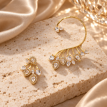 Aretes dorados Bianca de ZYRAL