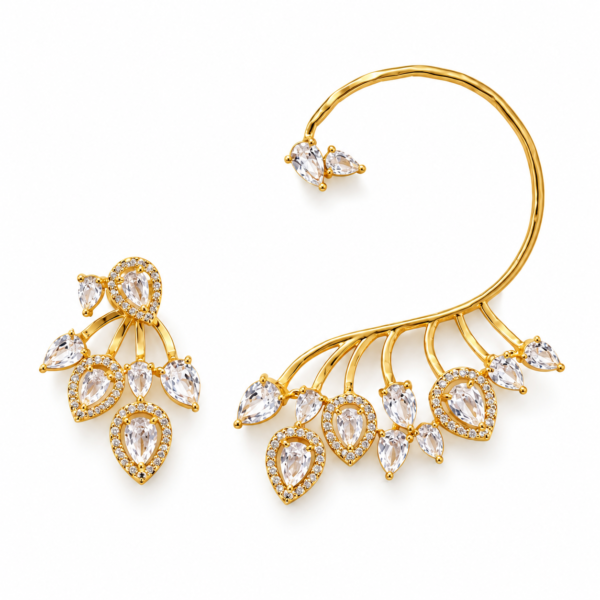Aretes dorados Bianca de ZYRAL - foto 3