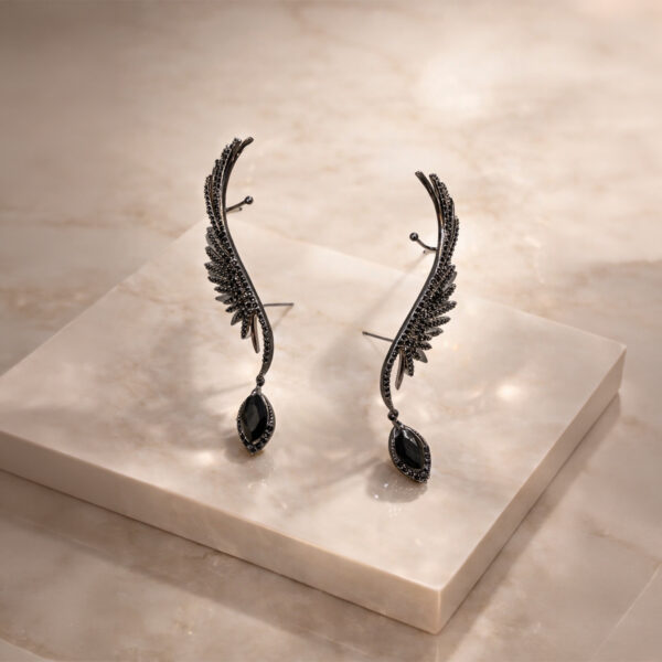 Aretes Negro Alessia de ZYRAL