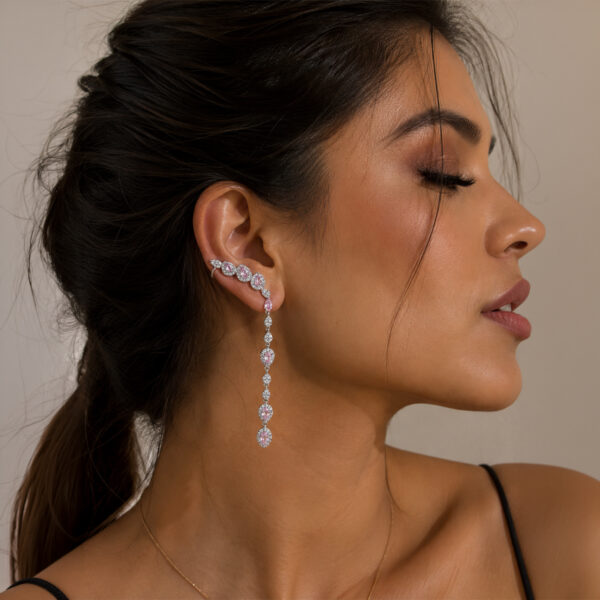 Aretes Plateados Camelia de ZYRAL - foto 2