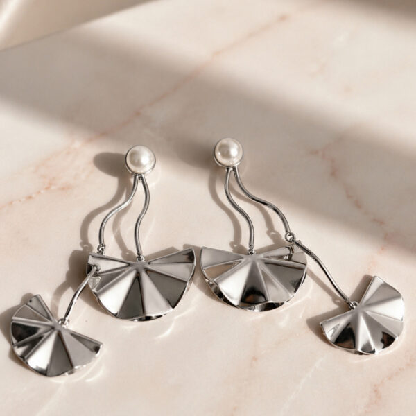 Aretes Plateados Prisma