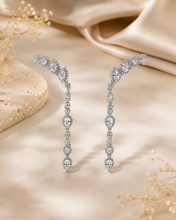 Aretes Plateados JazmÃ­n de ZYRAL