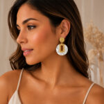 Aretes Turquesas Astral de ZYRAL en color dorado - foto 2