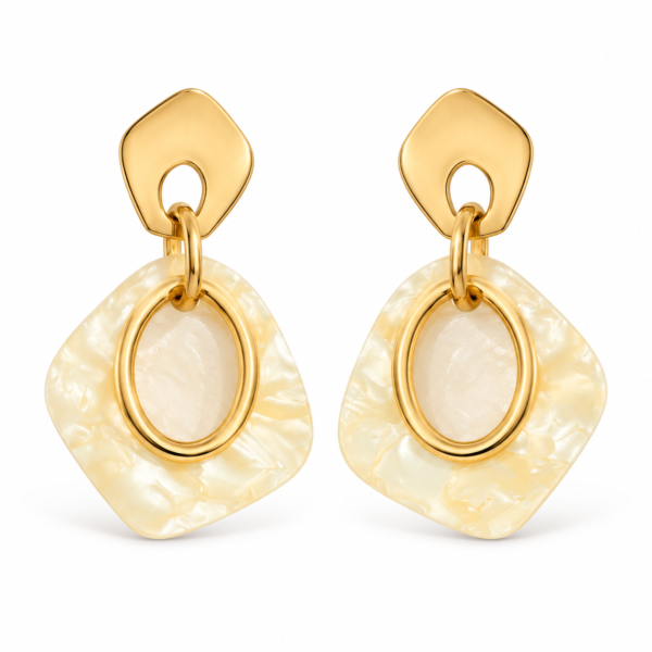 Aretes Nacarados Boreal de ZYRAL en color dorado - foto 3