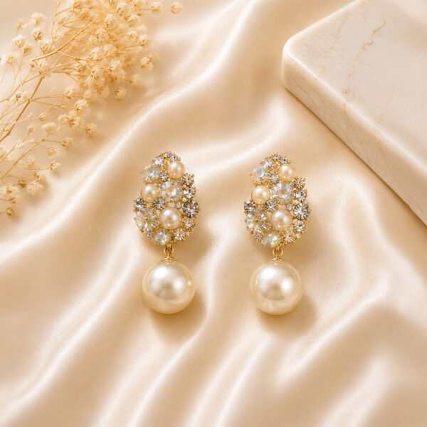 Aretes Oro Rosa Soleil