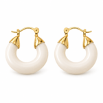 Aretes Blancos Azahar de ZYRAL en color dorado - foto 2