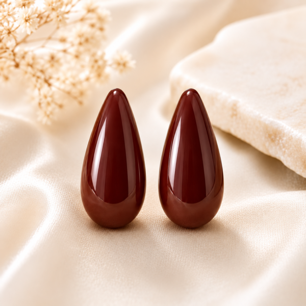 Aretes Gota Vinotinto