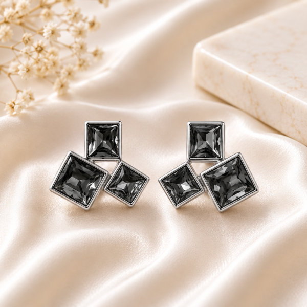 Aretes Plateados Destello de ZYRAL