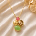 Collar dorado multicolor, set samara de Zyral