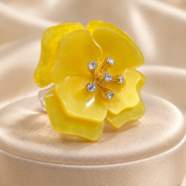 Anillo Flor Amélie en Acrílico con Circones de ZYRAL - foto 7