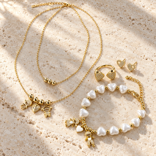 Set ConexiÃ³n Dorado con Blanco de ZYRAL