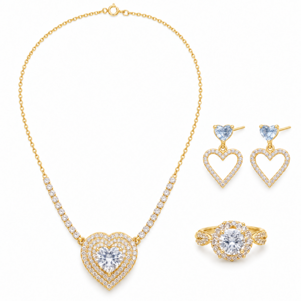 Set CorazÃ³n Eterno de ZYRAL en color dorado - foto 4