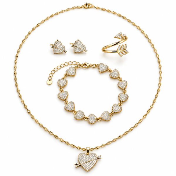 Set CorazÃ³n Fechazo de ZYRAL en color dorado - foto 5
