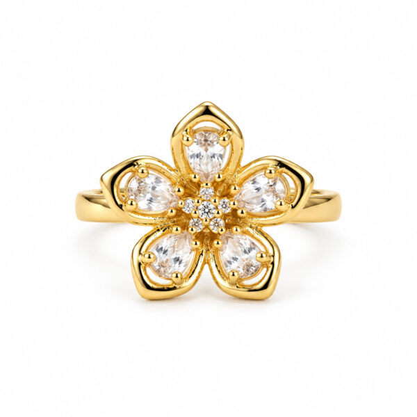 Anillo dorado Vera de ZYRAL