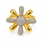 Anillo dorado Ámbar de ZYRAL