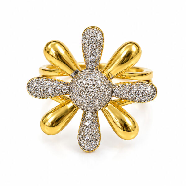 Anillo dorado Ámbar de ZYRAL