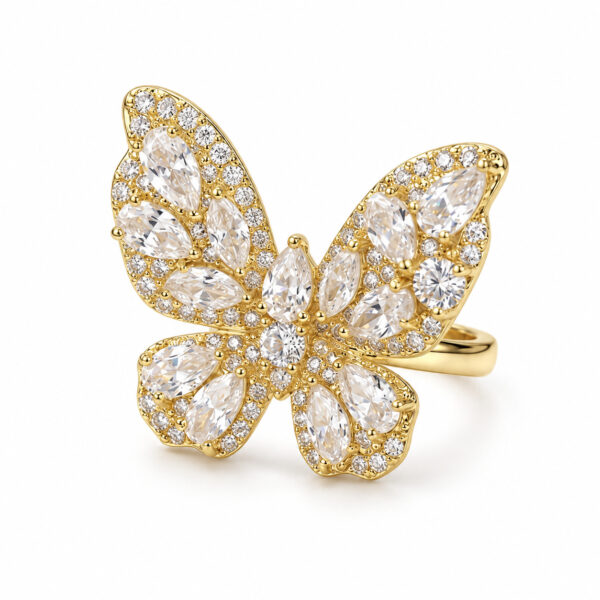 Anillo dorado Paloma de ZYRAL