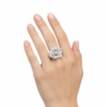 Anillo plateado Marina de ZYRAL en modelo