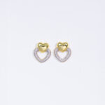 Aretes dorados Corazón Perla de ZYRAL