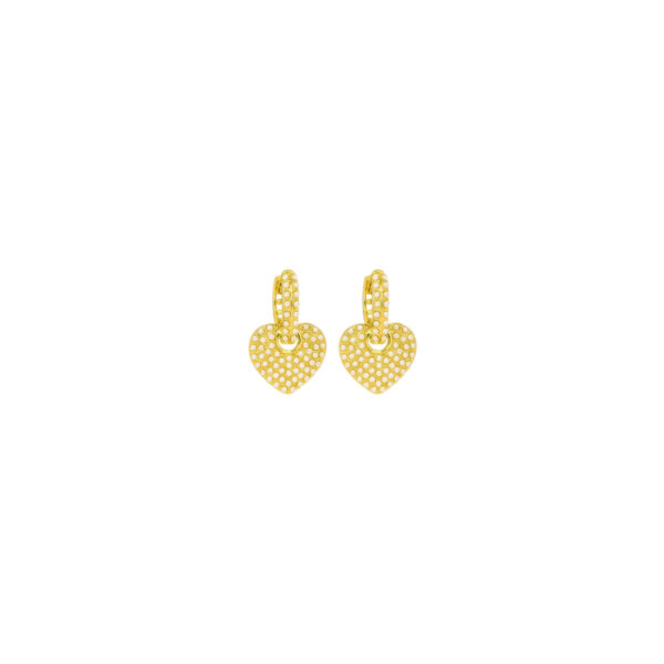 Aretes dorados Corazón Destello de ZYRAL