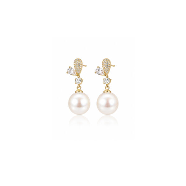 Aretes Dorados Perla Lumé de ZYRAL