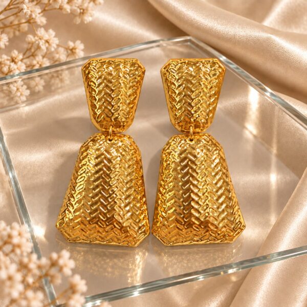 Aretes dorados Tejido Cleo