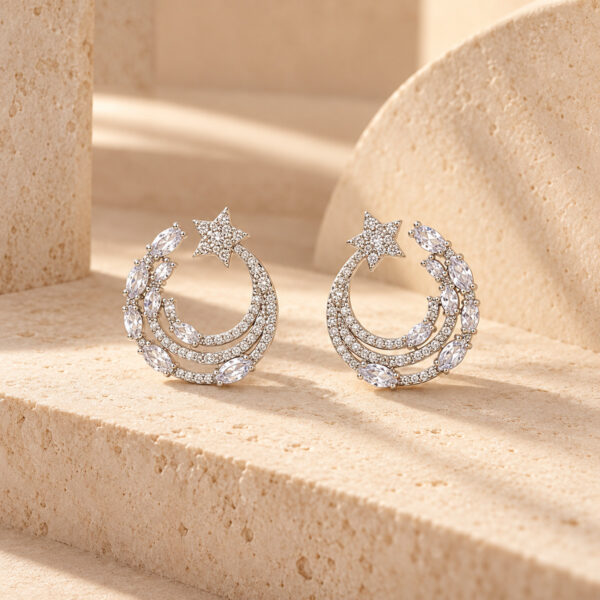 Aretes plateados Roma ZARC02-17