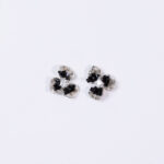 Aretes Plateados Con Negro Greta de ZYRAL