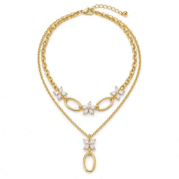 Collar dorado Amira - fondo blanco