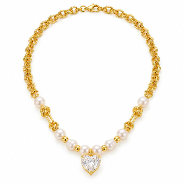 Collar dorado Selene - fondo blanco