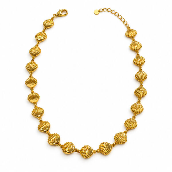 Collar dorado Lunaria - fondo blanco