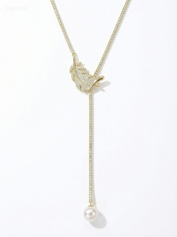 Collar dorado Aria - fondo blanco