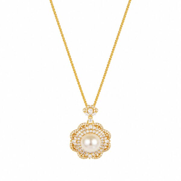 Collar dorado Martina - fondo blanco
